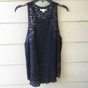 🎉American Eagle black lace tank top
